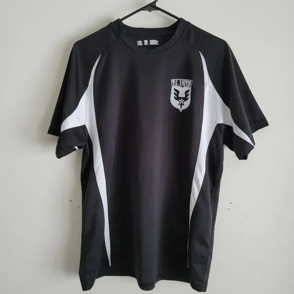 Alleson TC United Soccer Jersey Adult One-Size Black/White - Picture 1 of 5